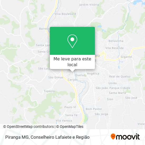 Piranga MG mapa