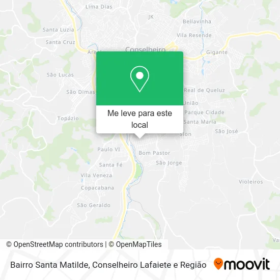 Bairro Santa Matilde mapa