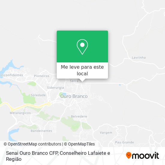 Senai Ouro Branco CFP mapa