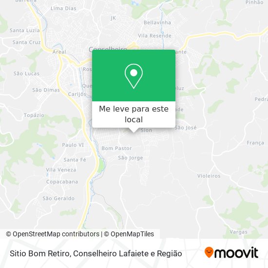 Sitio Bom Retiro mapa