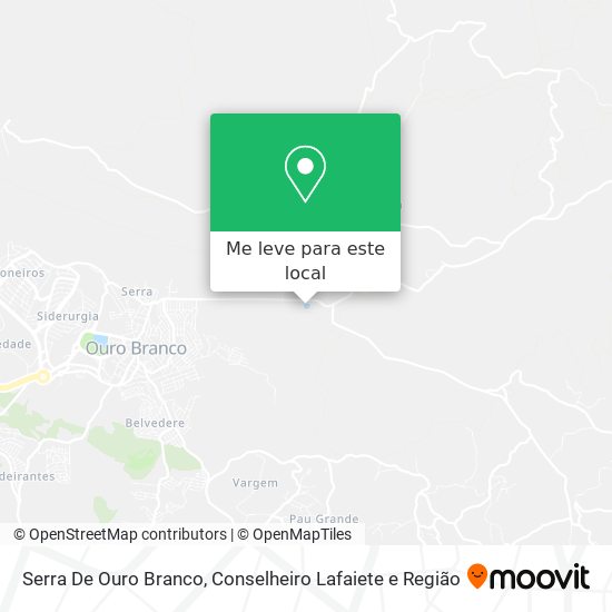 Serra De Ouro Branco mapa