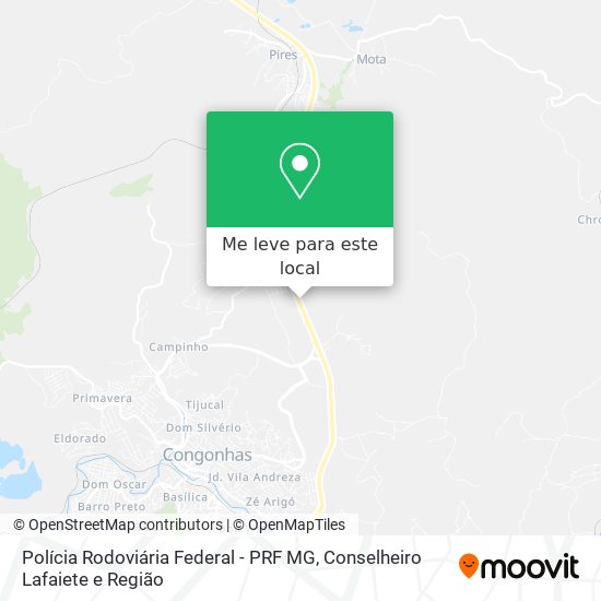 Polícia Rodoviária Federal - PRF MG mapa