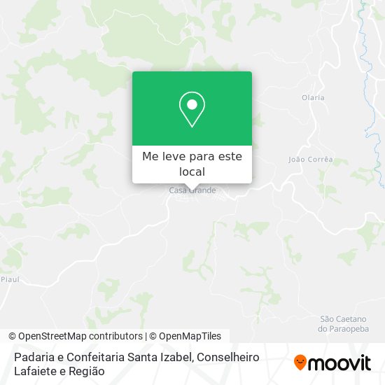 Padaria e Confeitaria Santa Izabel mapa