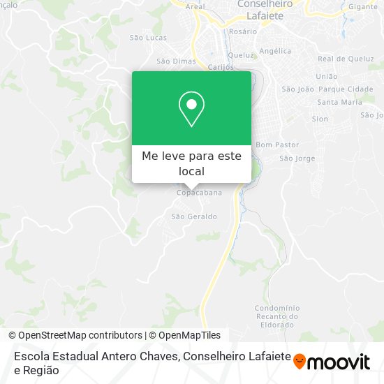 Escola Estadual Antero Chaves mapa