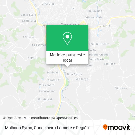 Malharia Syma mapa