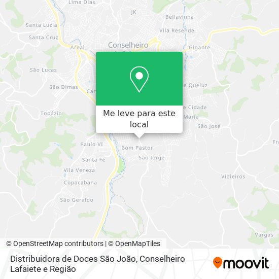 Distribuidora de Doces São João mapa
