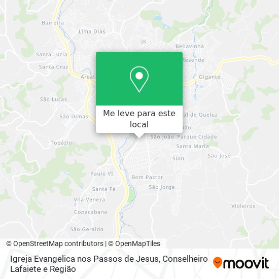 Igreja Evangelica nos Passos de Jesus mapa