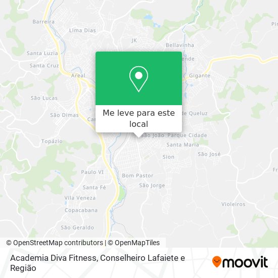 Academia Diva Fitness mapa