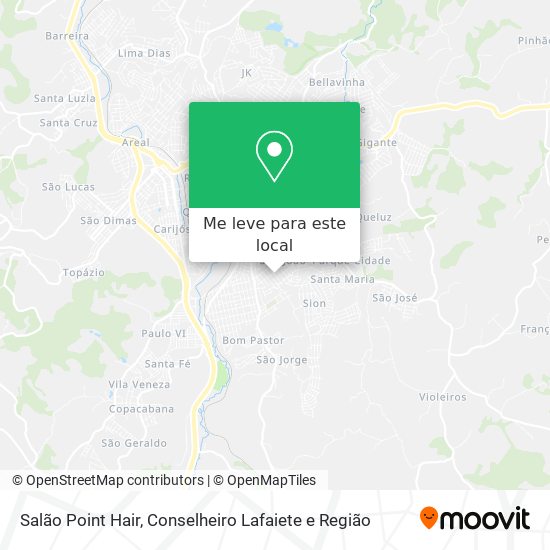 Salão Point Hair mapa