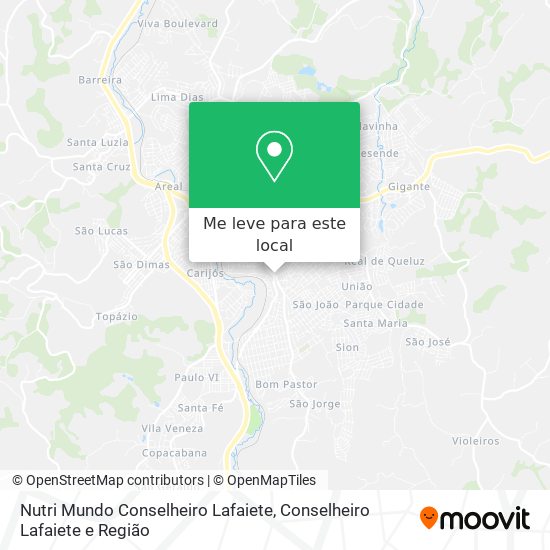 Nutri Mundo Conselheiro Lafaiete mapa