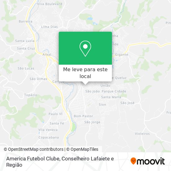 America Futebol Clube mapa