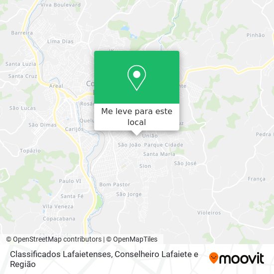 Classificados Lafaietenses mapa
