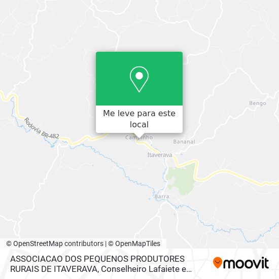 ASSOCIACAO DOS PEQUENOS PRODUTORES RURAIS DE ITAVERAVA mapa