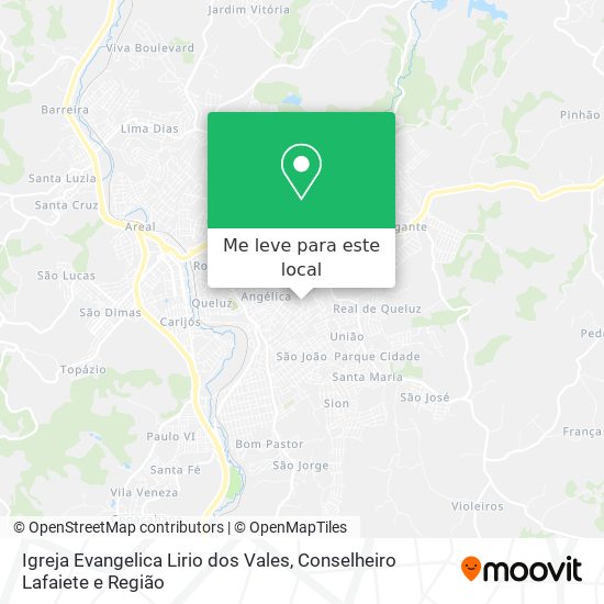 Igreja Evangelica Lirio dos Vales mapa