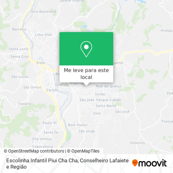 Escolinha Infantil Piui Cha Cha mapa