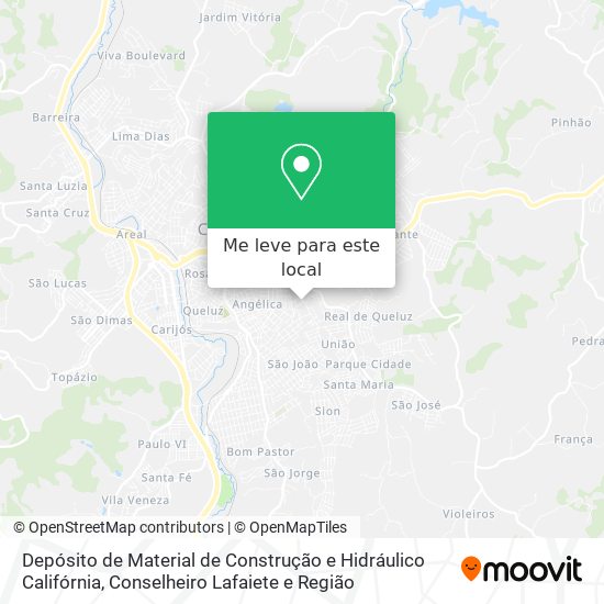 Depósito de Material de Construção e Hidráulico Califórnia mapa