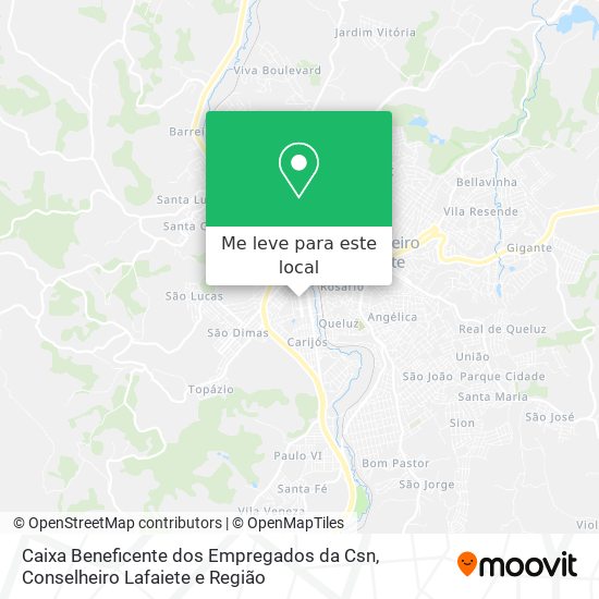 Caixa Beneficente dos Empregados da Csn mapa
