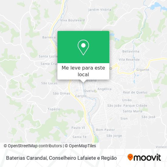 Baterias Carandaí mapa