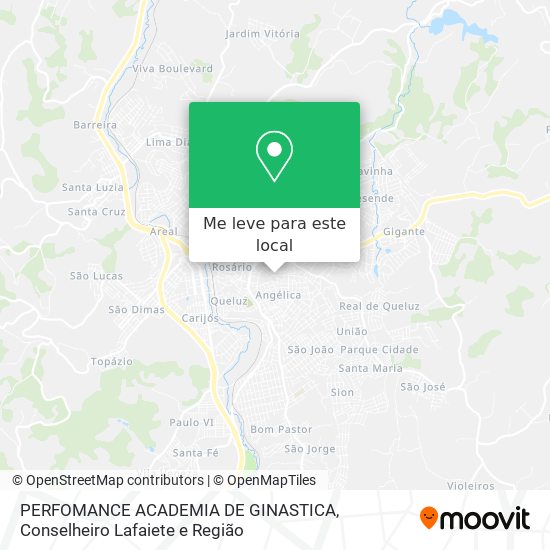 PERFOMANCE ACADEMIA DE GINASTICA mapa