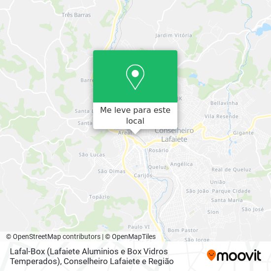 Lafal-Box (Lafaiete Aluminios e Box Vidros Temperados) mapa