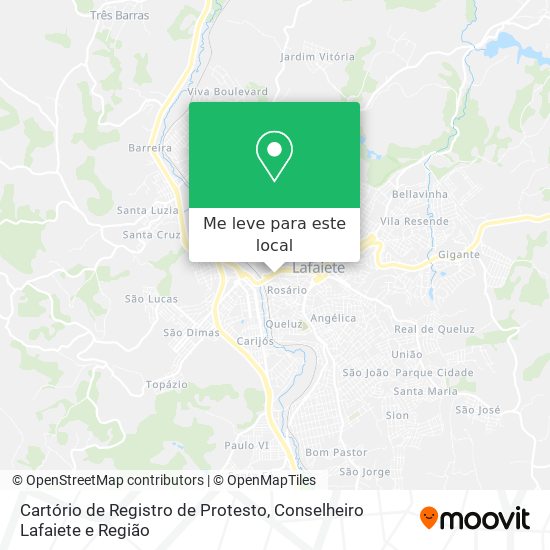 Cartório de Registro de Protesto mapa