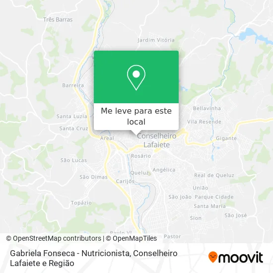 Gabriela Fonseca - Nutricionista mapa
