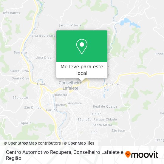 Centro Automotivo Recupera mapa