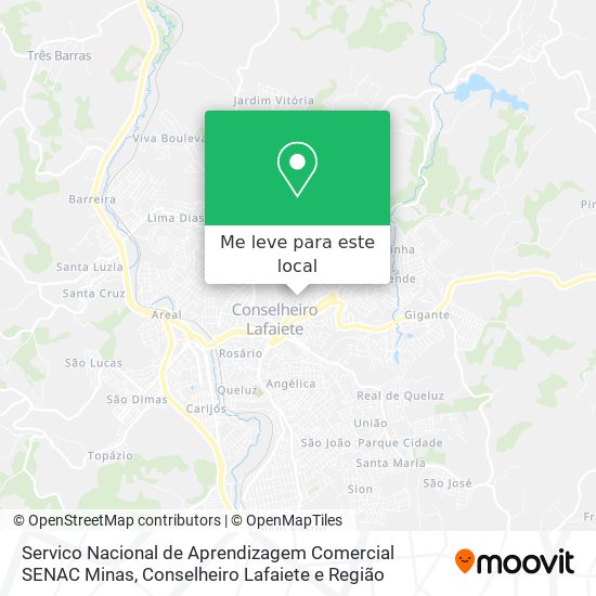 Servico Nacional de Aprendizagem Comercial SENAC Minas mapa