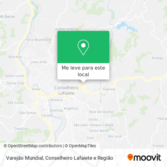 Varejão Mundial mapa
