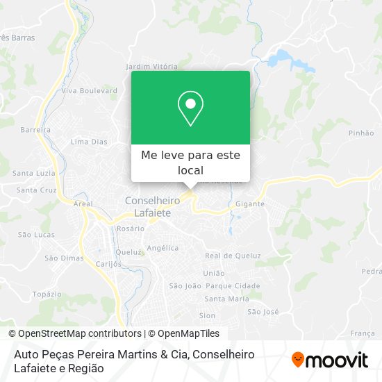 Auto Peças Pereira Martins & Cia mapa