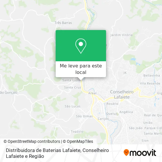 Distribuidora de Baterias Lafaiete mapa
