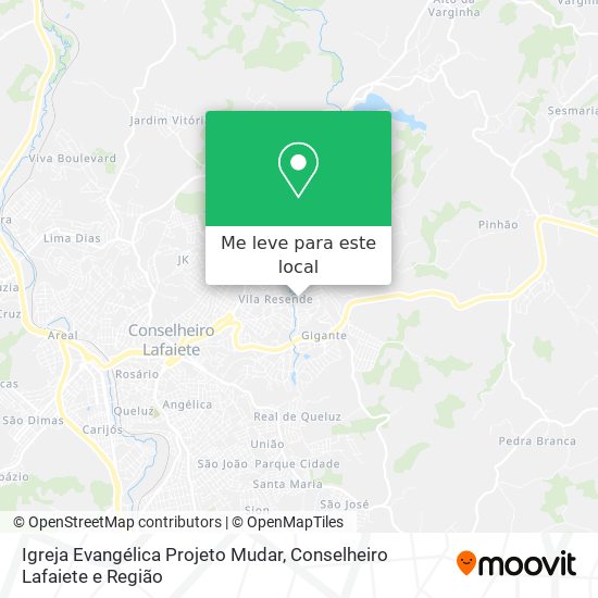 Igreja Evangélica Projeto Mudar mapa