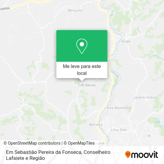 Em Sebastião Pereira da Fonseca mapa