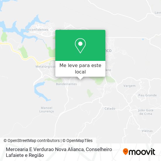 Mercearia E Verdurao Nova Alianca mapa