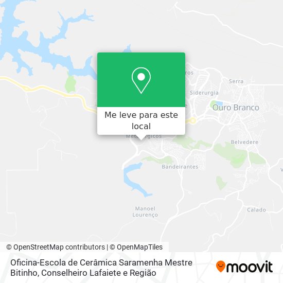 Oficina-Escola de Cerâmica Saramenha Mestre Bitinho mapa