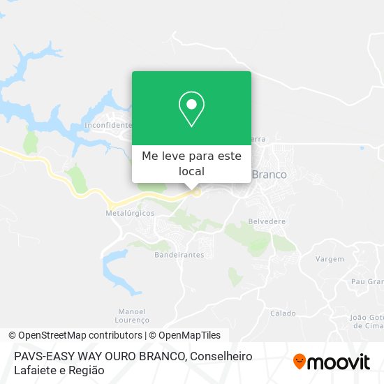 PAVS-EASY WAY OURO BRANCO mapa