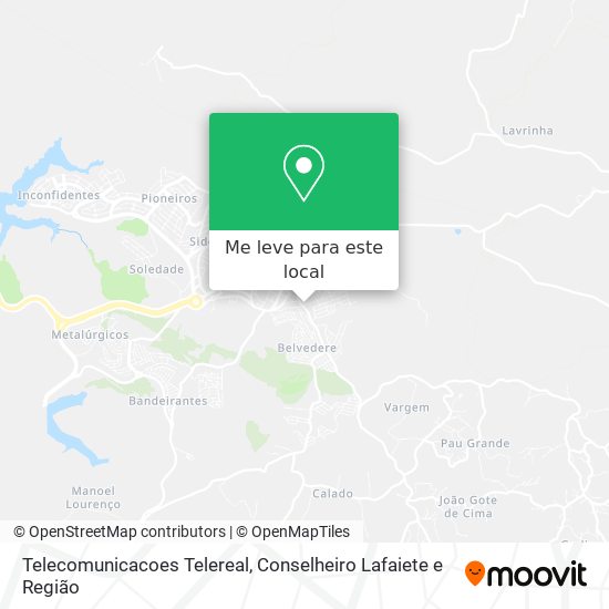 Telecomunicacoes Telereal mapa