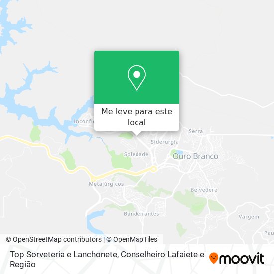 Top Sorveteria e Lanchonete mapa