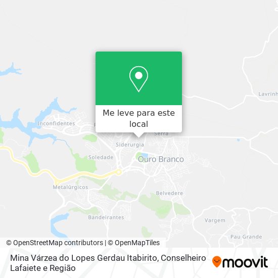 Mina Várzea do Lopes Gerdau Itabirito mapa