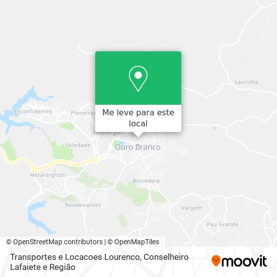 Transportes e Locacoes Lourenco mapa