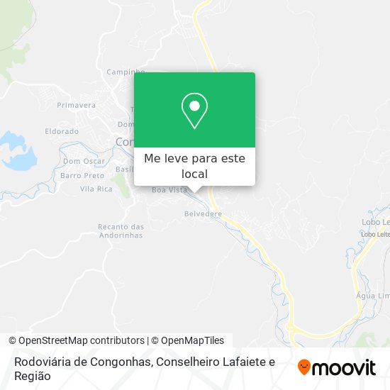 Rodoviária de Congonhas mapa