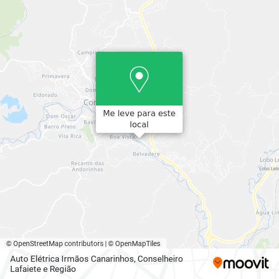 Auto Elétrica Irmãos Canarinhos mapa