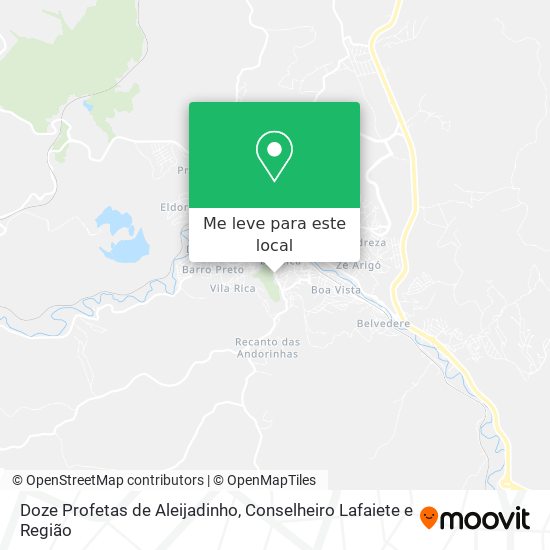 Doze Profetas de Aleijadinho mapa