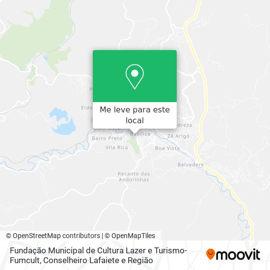 Fundação Municipal de Cultura Lazer e Turismo-Fumcult mapa