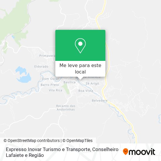 Expresso Inovar Turismo e Transporte mapa