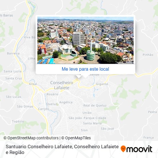 Santuario Conselheiro Lafaiete mapa