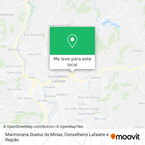 Marmoraria Queluz de Minas mapa
