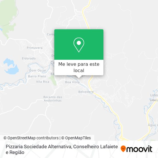 Pizzaria Sociedade Alternativa mapa