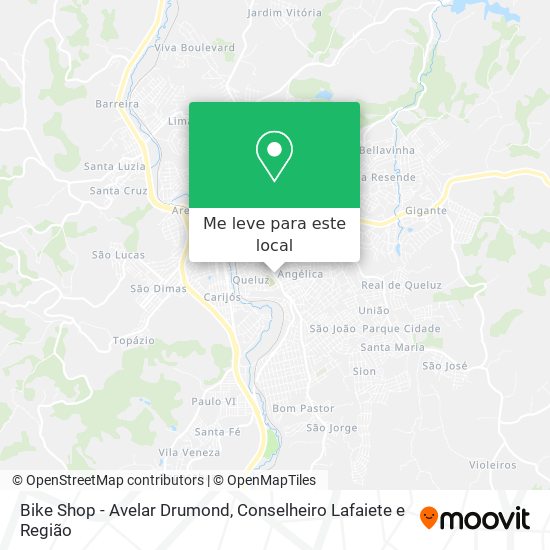 Bike Shop - Avelar Drumond mapa