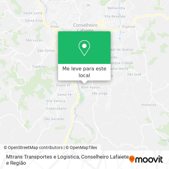 Mtrans Transportes e Logistica mapa